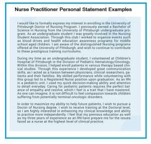 personal statements nurse practitioners