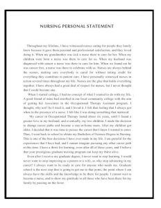 examples of personal statements for nursing jobs