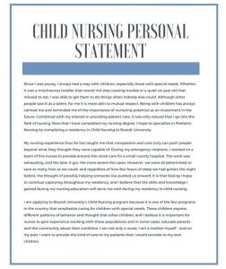 csueb nursing personal statement