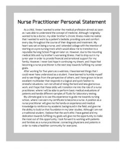 template nursing personal statement