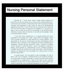 personal statement example for nursing job