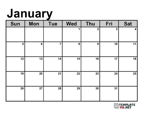 20 Excellent Monthly Calendar Template Free - Template Hq