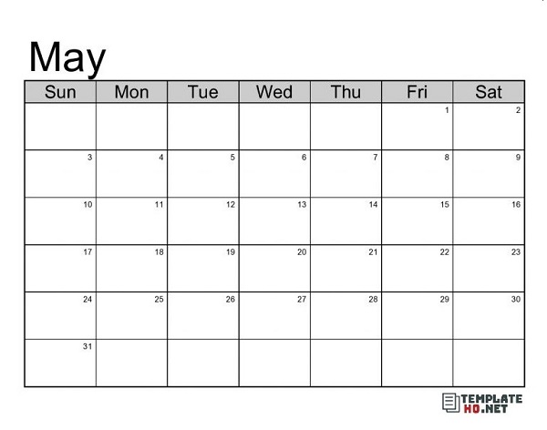 20 Excellent Monthly Calendar Template Free - Template Hq